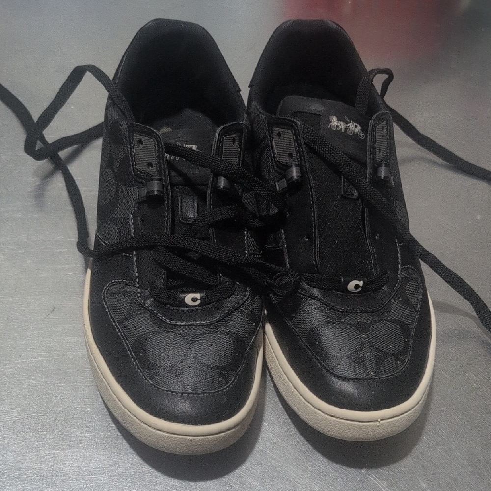 Coach Black Sneakers with White Accents